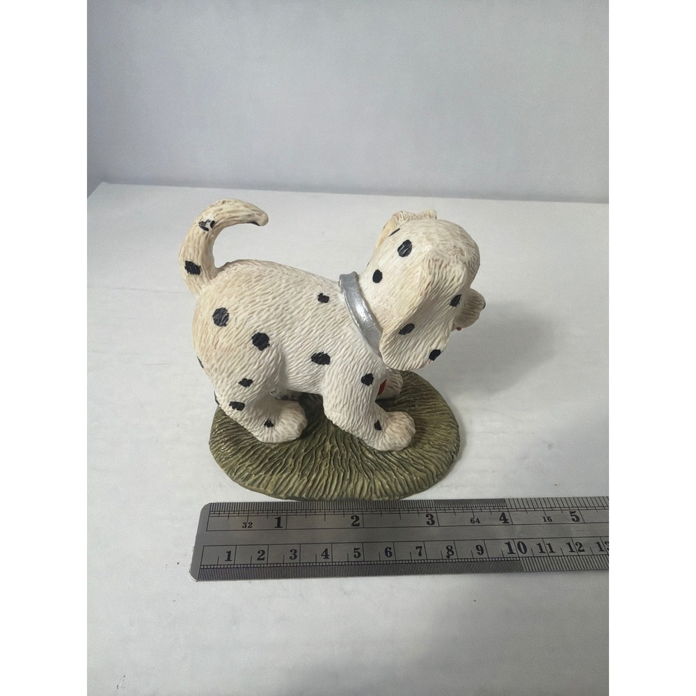 Vintage Dalmatian Puppy Dog Figurine Spotted Resin Small Animal Decor - Picture 7 of 9